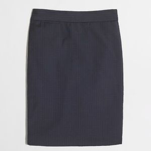 NWT J.Crew pencil skirt in pinstripe wool sz 12